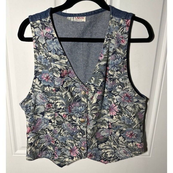 Orvis Tops - Vintage Floral Orvis Vest Large
